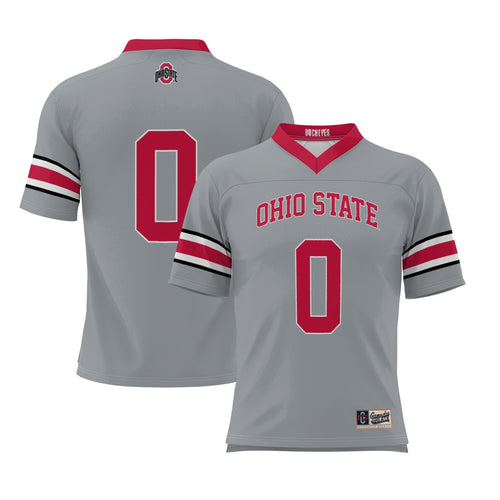 #0 Ohio State Buckeyes Lightweight Lacrosse Jersey - Gray product image 1, provided for visual reference and product detail