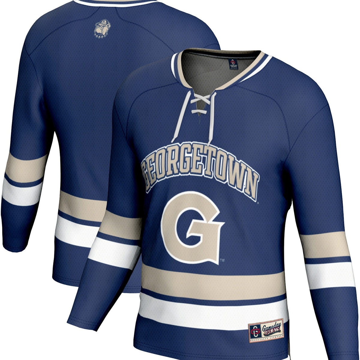 Georgetown Hoyas Spirit Hockey Jersey - Navy product image 1, provided for visual reference and product detail review