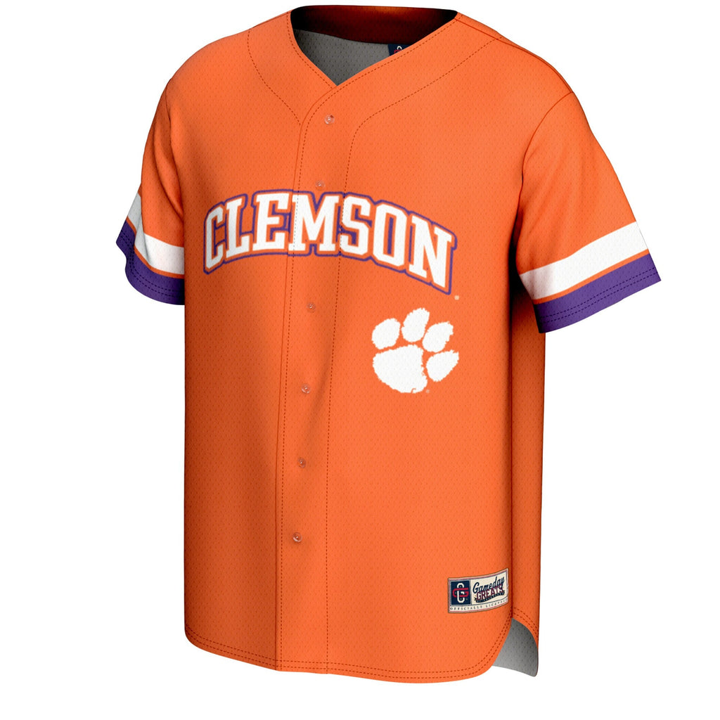 Clemson Tigers Spirit Baseball Jersey - Orange product image 3, provided for visual reference and product detail review