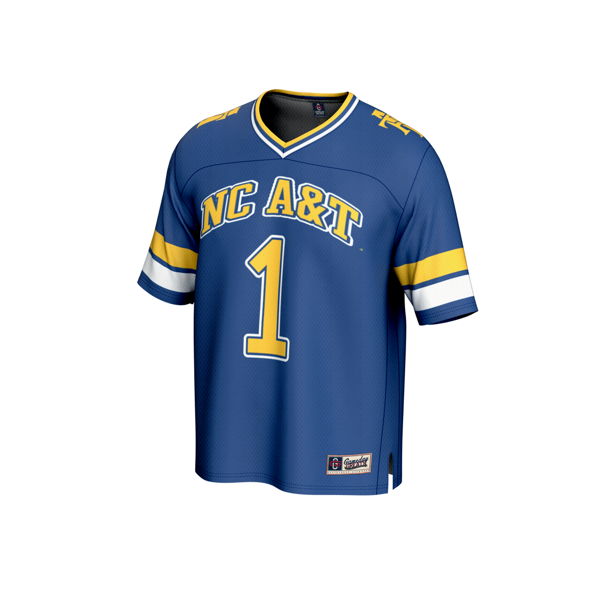 #1 North Carolina A&T Aggies Lightweight Collegiate Football Fashion Jersey - Navy product image 3, provided for visual