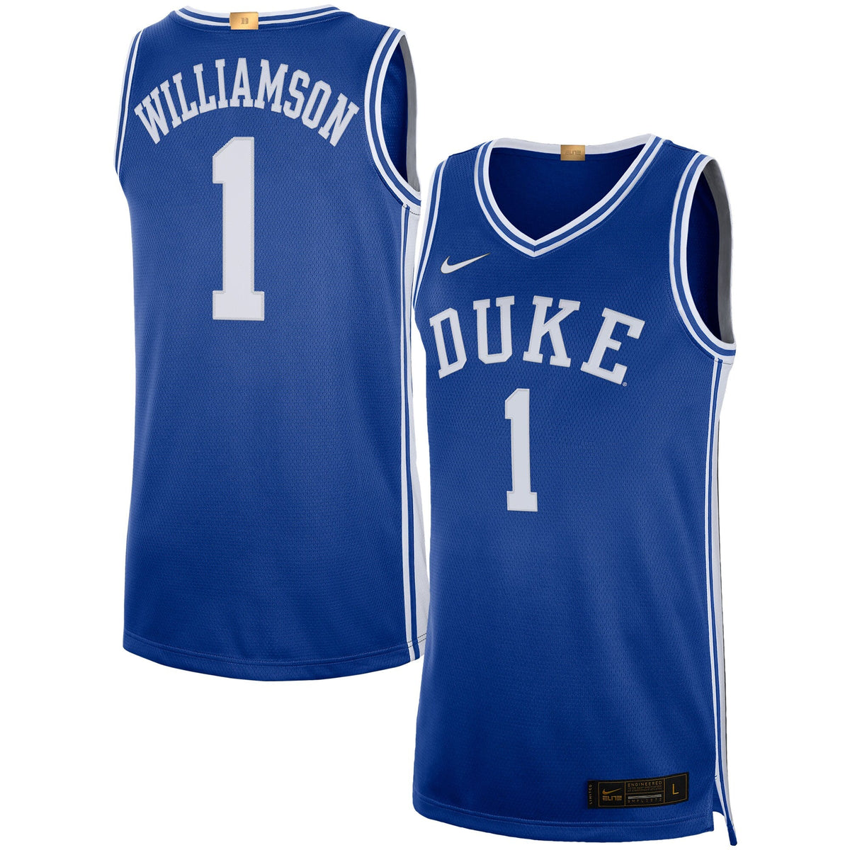 Zion Williamson Duke Blue Devils Alumni Player Limited Basketball Jersey - Royal product image 2, provided for visual
