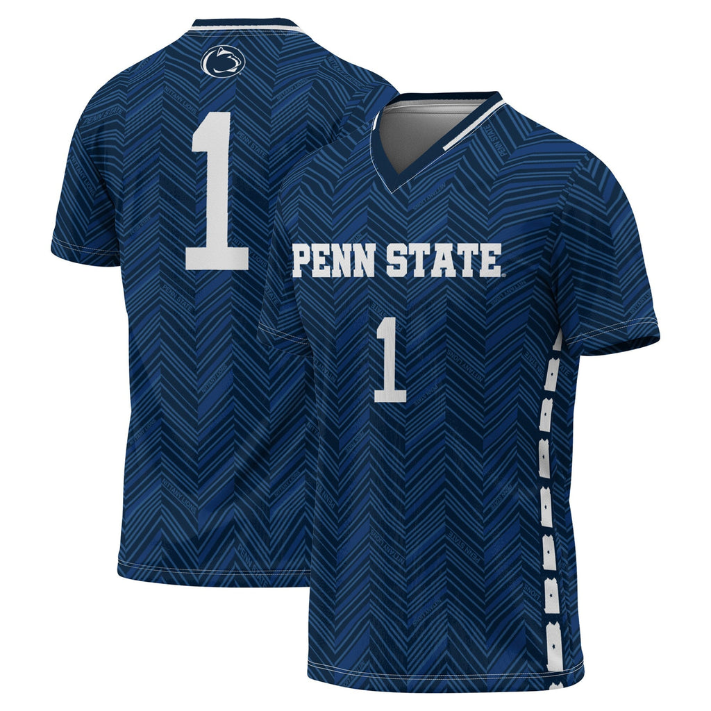 #1 Penn State Nittany Lions Lightweight Soccer Fashion Jersey - Navy product image 2, provided for visual reference and
