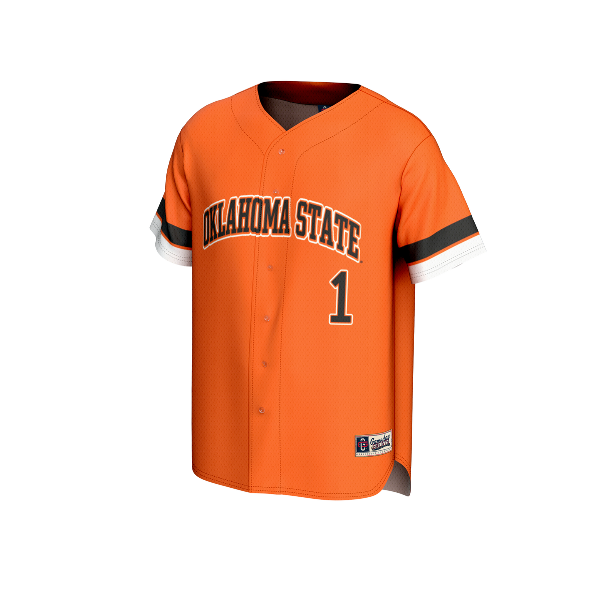 #1 Oklahoma State Cowboys Lightweight Collegiate Baseball Fashion Jersey - Orange product image 3, provided for visual
