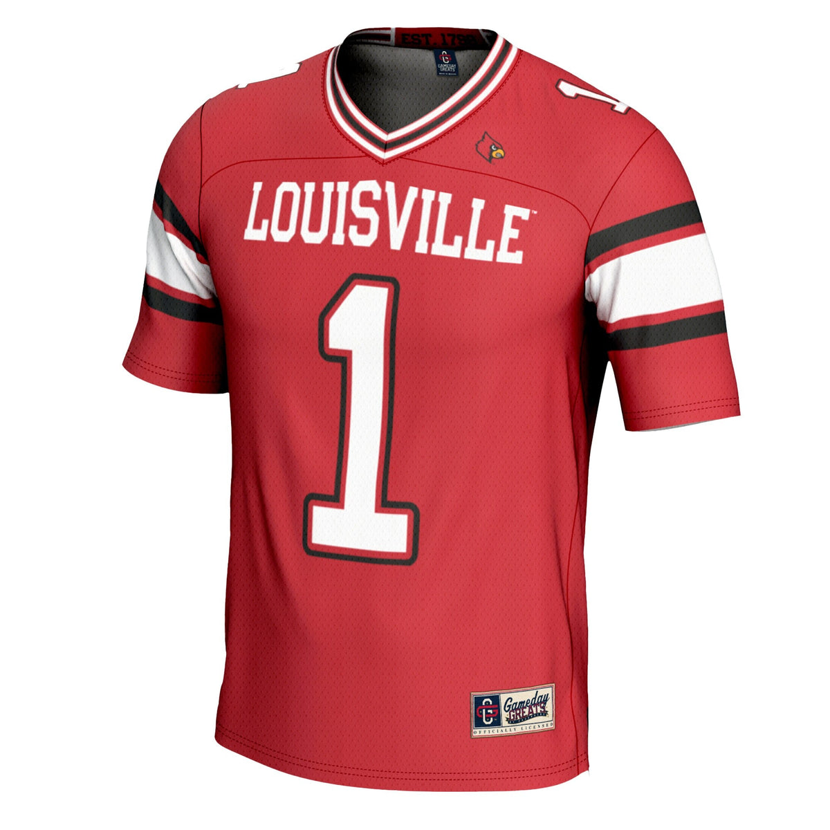#1 Louisville Cardinals Football Jersey - Cardinal product image 3, provided for visual reference and product detail review
