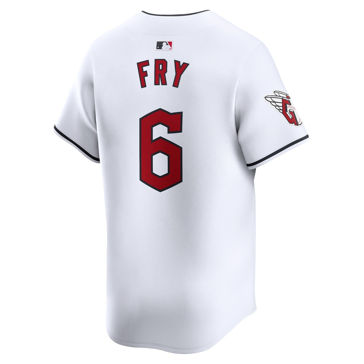 Cleveland Guardians David Fry White Home Limited Player Jersey product image 4, provided for visual reference and product