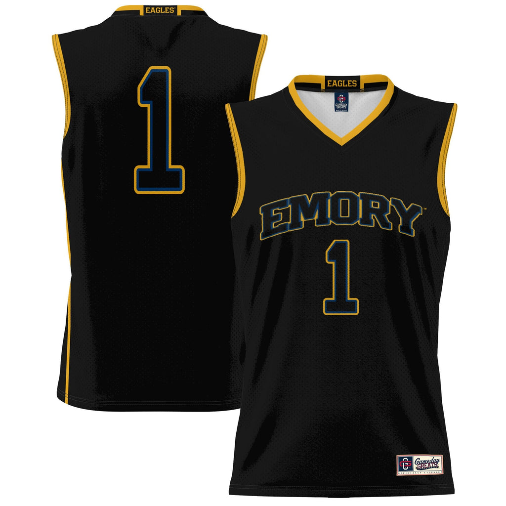 #1 Emory Eagles Lightweight Basketball Jersey - Black product image 1, provided for visual reference and product detail