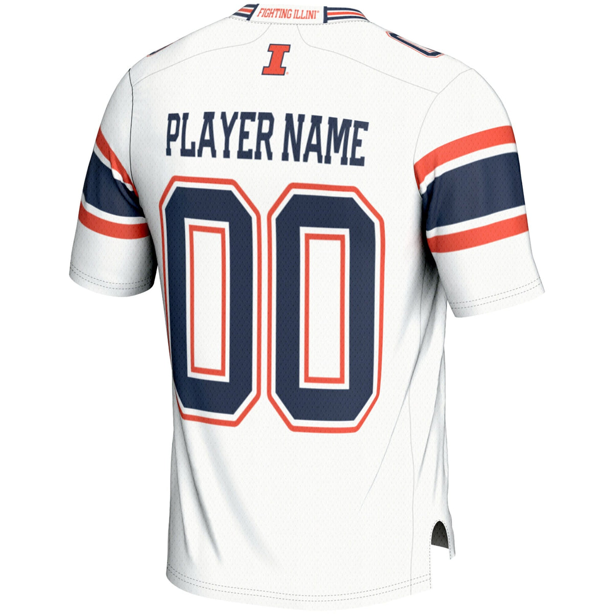 Illinois Fighting Illini NIL Pick-A-Player Football Jersey - White product image 4, provided for visual reference and