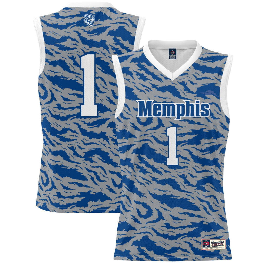 #1 Memphis Tigers Lightweight Basketball Jersey - Royal product image 1, provided for visual reference and product detail
