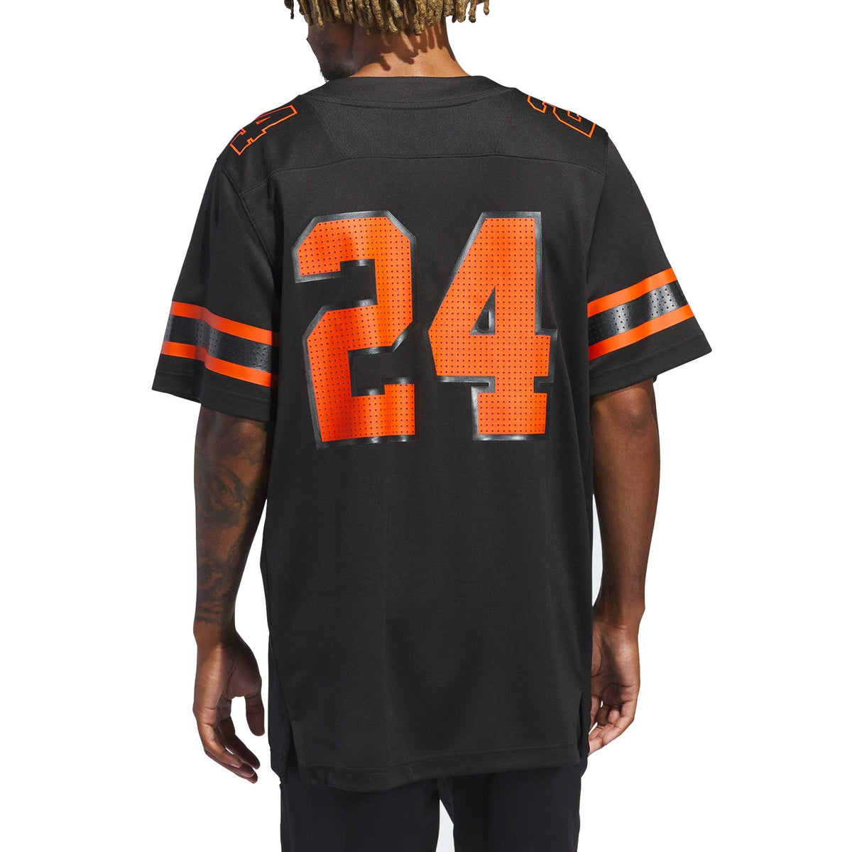 #24 Black Miami Hurricanes Premier Strategy Jersey product image 5, provided for visual reference and product detail review