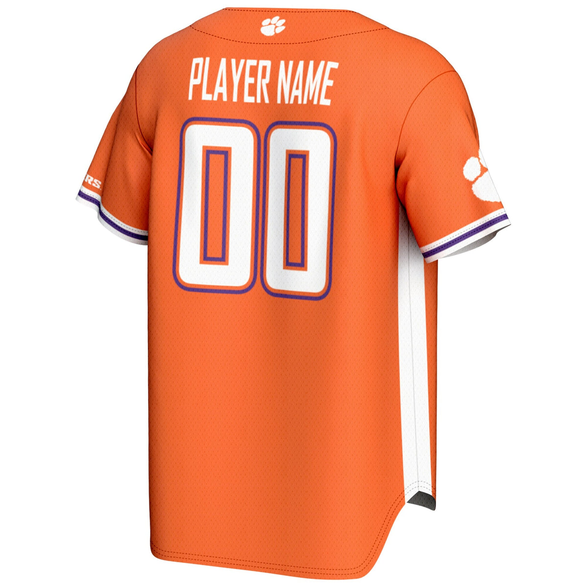 Clemson Tigers NIL Pick-A-Player Lightweight Baseball Jersey - Orange product image 4, provided for visual reference and