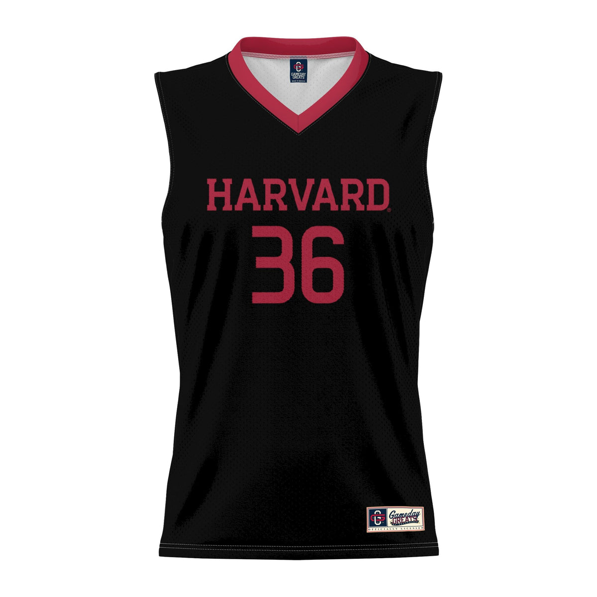 #36 Harvard Crimson Lightweight Basketball Jersey - Black product image 3, provided for visual reference and product detail