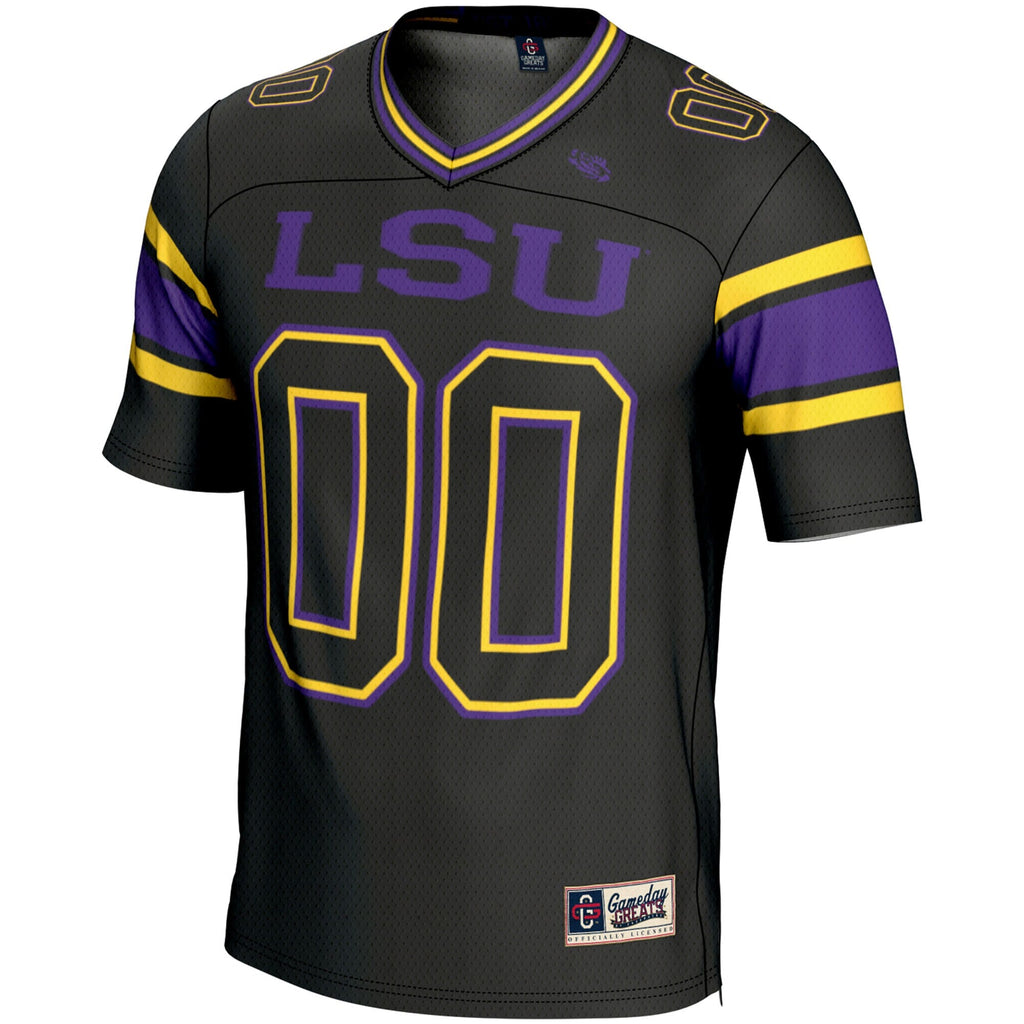 LSU Tigers NIL Pick-A-Player Football Jersey - Black product image 3, provided for visual reference and product detail review
