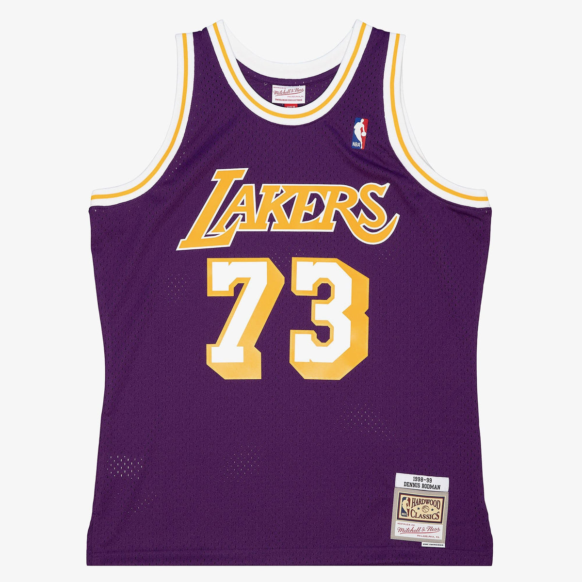 Los Angeles Lakers Dennis Rodman 1998 Road Authentic Jersey - Purple product image 3, provided for visual reference and