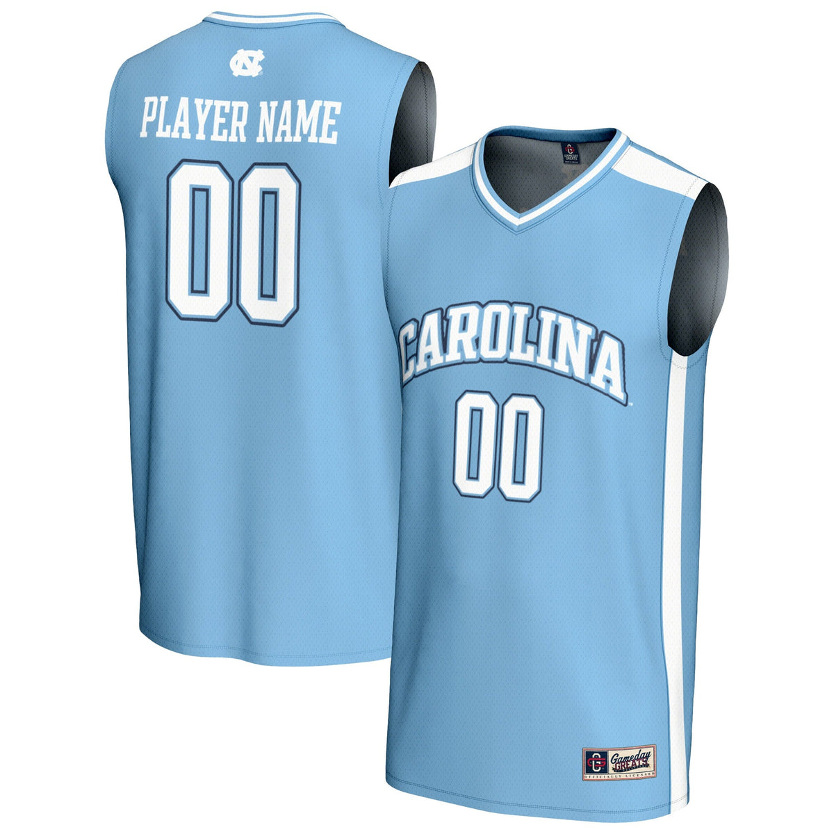 North Carolina Tar Heels NIL Pick-A-Player Lightweight Basketball Fashion Jersey - Light Blue product image 2, provided for