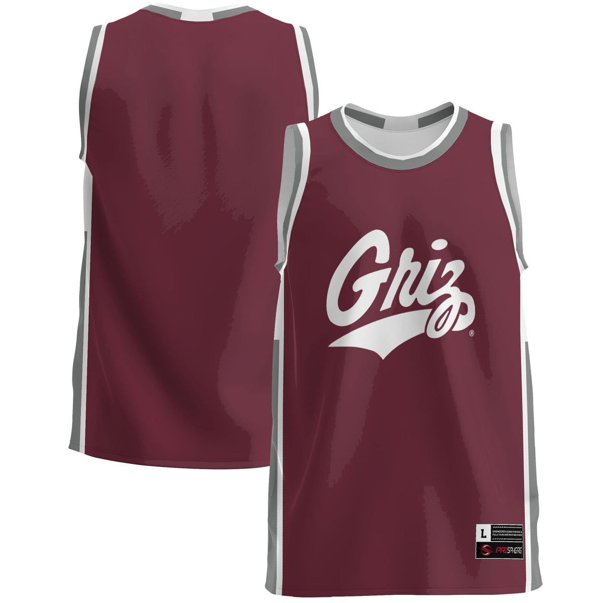 Montana Grizzlies Lightweight Basketball Jersey - Maroon product image 2, provided for visual reference and product detail
