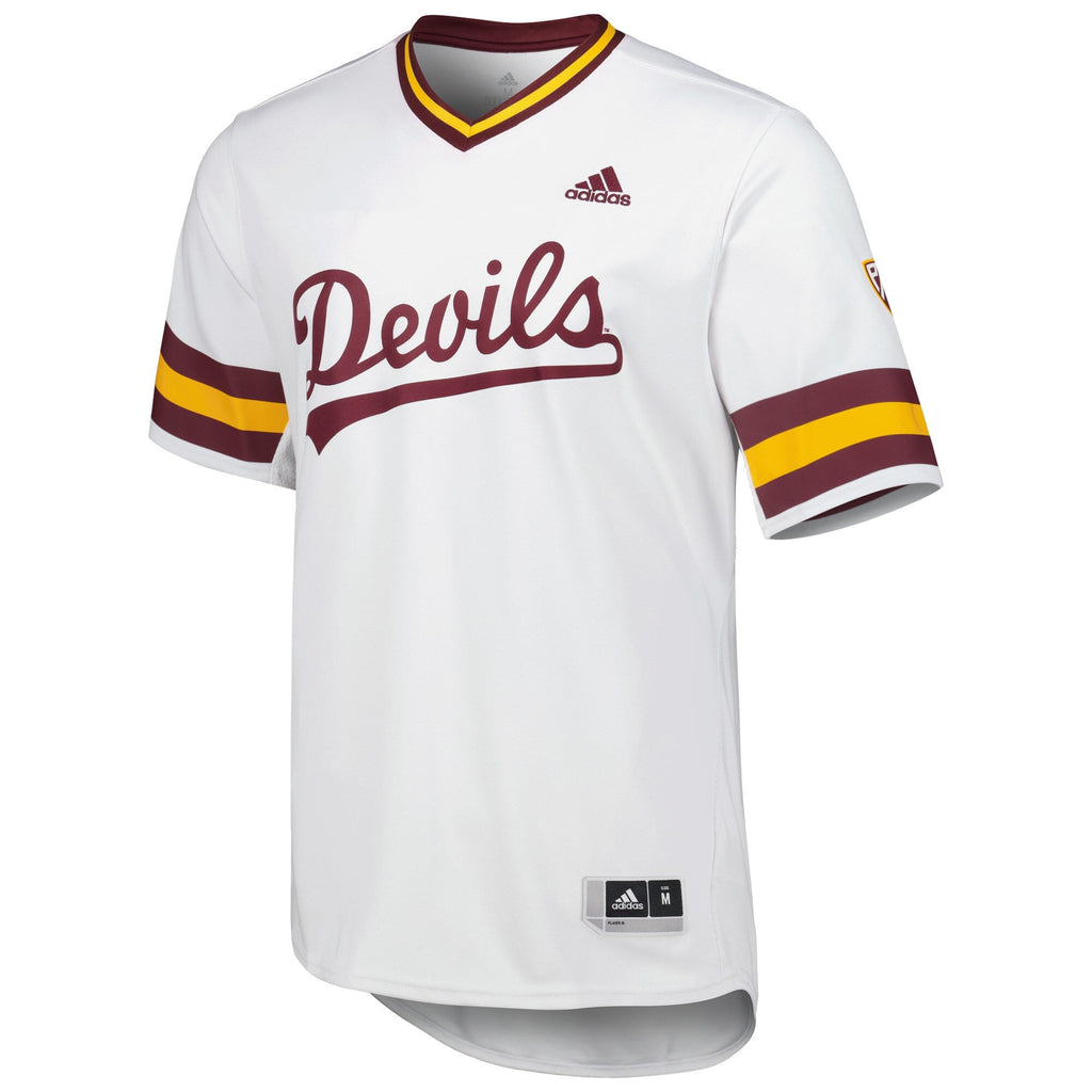Arizona State Sun Devils Replica Baseball Jersey - White product image 3, provided for visual reference and product detail
