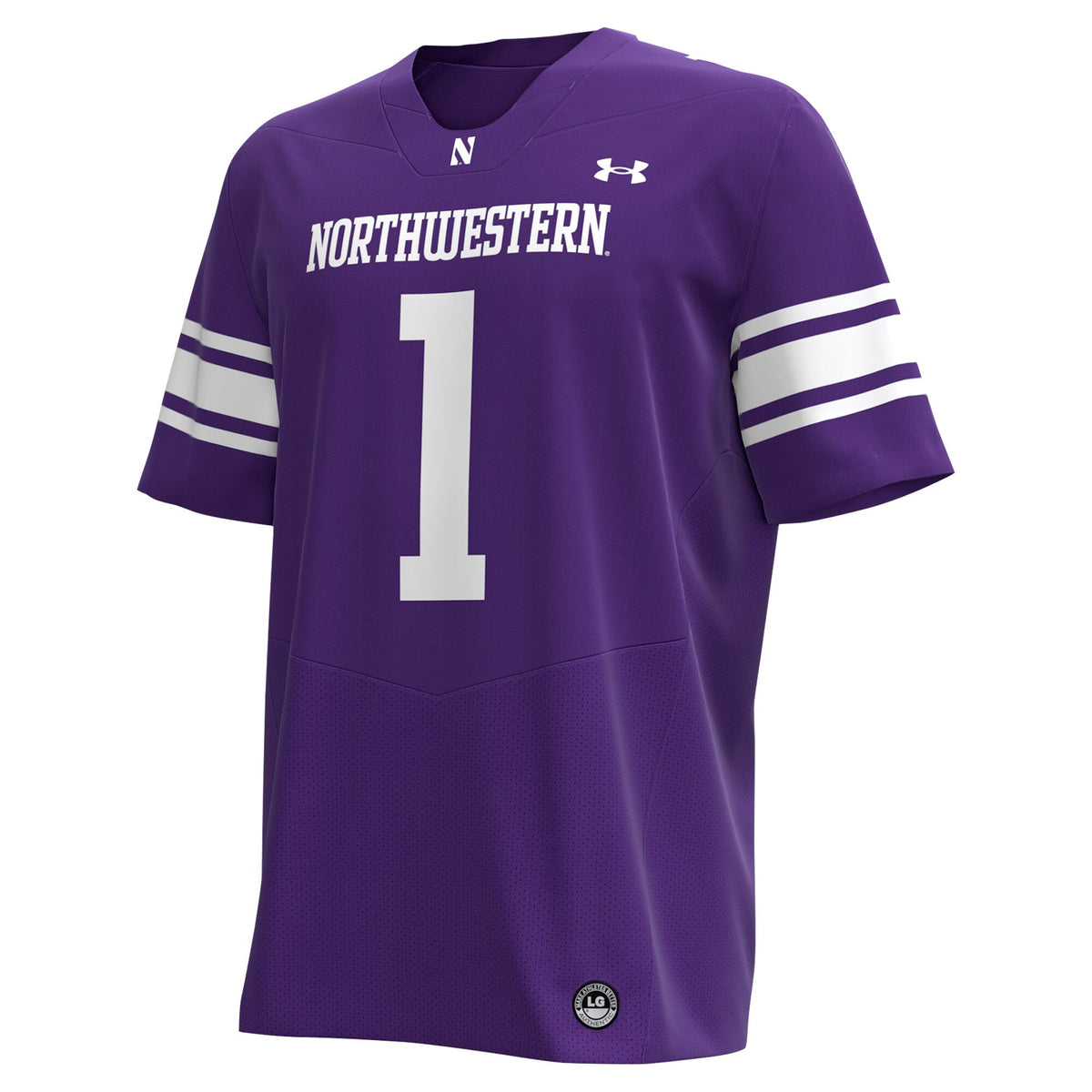 #1 Northwestern Wildcats Replica Football Jersey - Purple product image 3, provided for visual reference and product detail