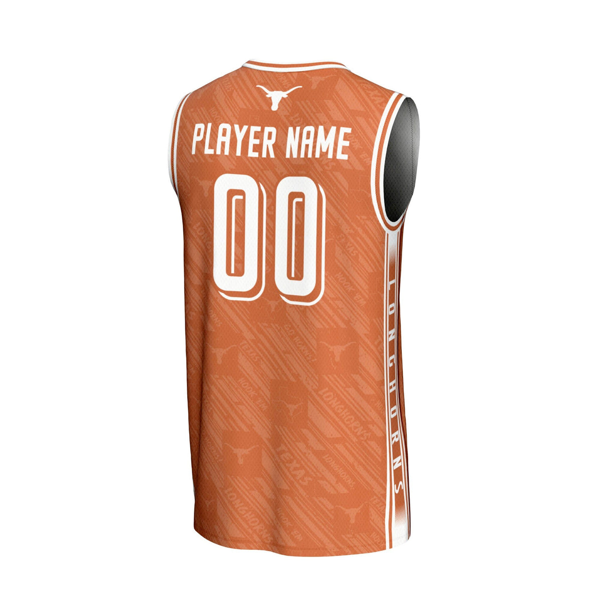 Texas Longhorns NIL Pick-A-Player Basketball Highlight Print Lightweight Jersey - Texas Orange product image 4, provided for