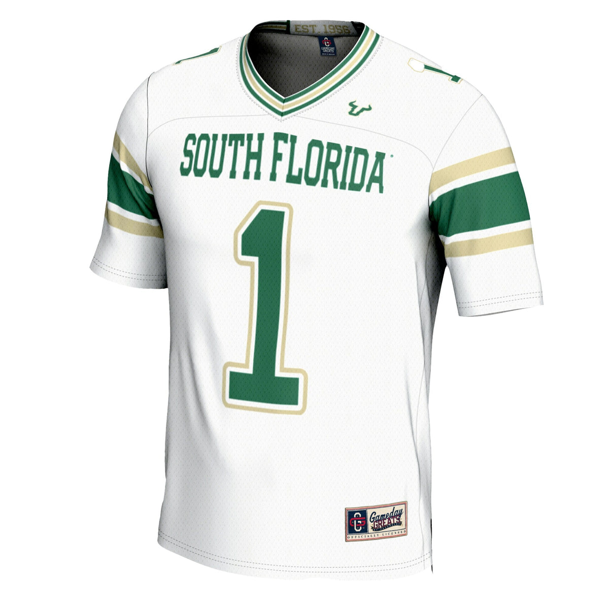 #1 South Florida Bulls Football Jersey - White product image 3, provided for visual reference and product detail review