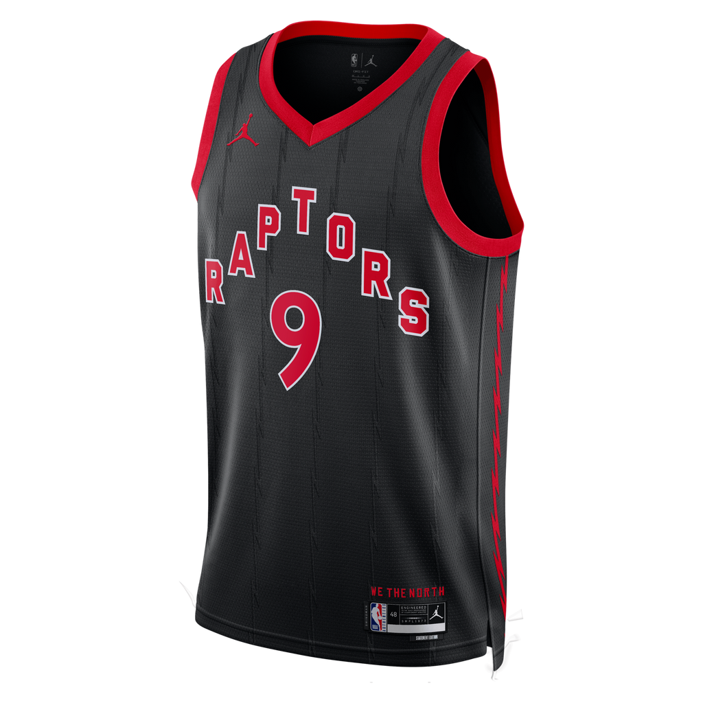 Toronto Raptors Statement Edition Swingman Jersey - Black - RJ Barrett product image 3, provided for visual reference and