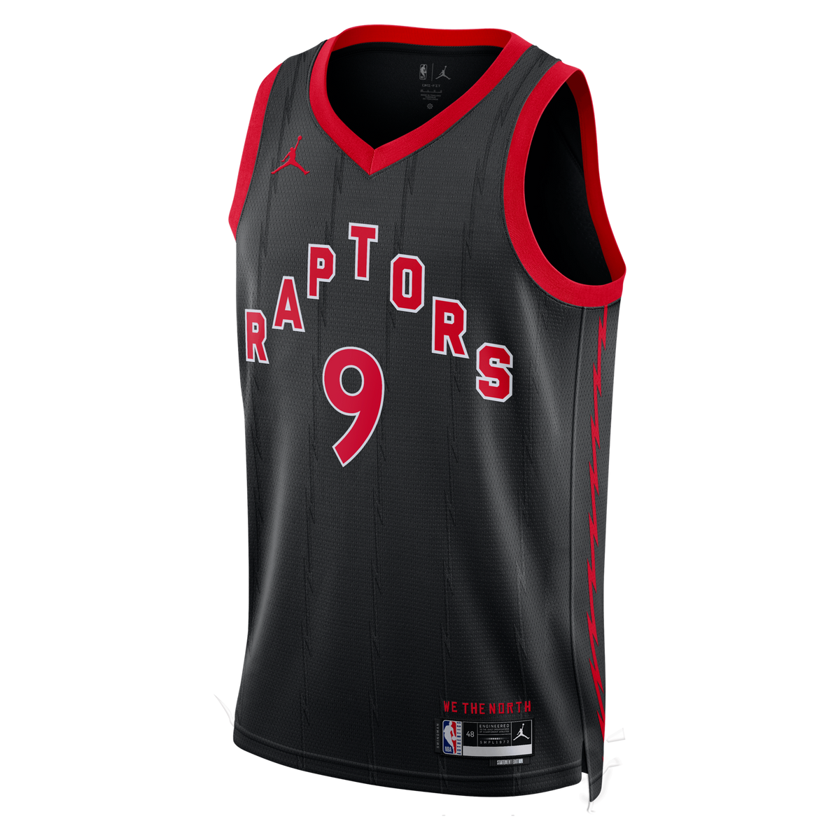 Toronto Raptors Statement Edition Swingman Jersey - Black - RJ Barrett product image 3, provided for visual reference and