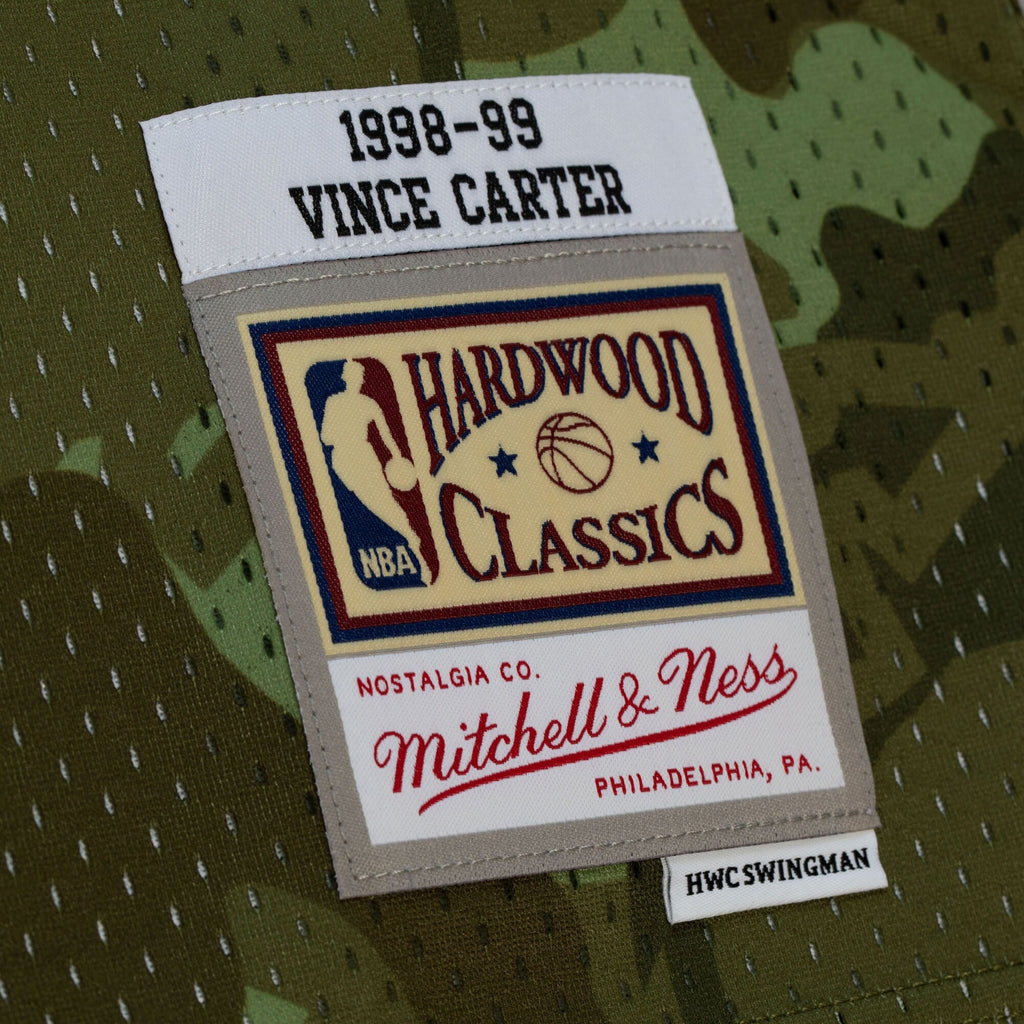 Toronto Raptors NBA Vince Carter 1998 Ghost Green Camo Swingman Jersey product image 4, provided for visual reference and