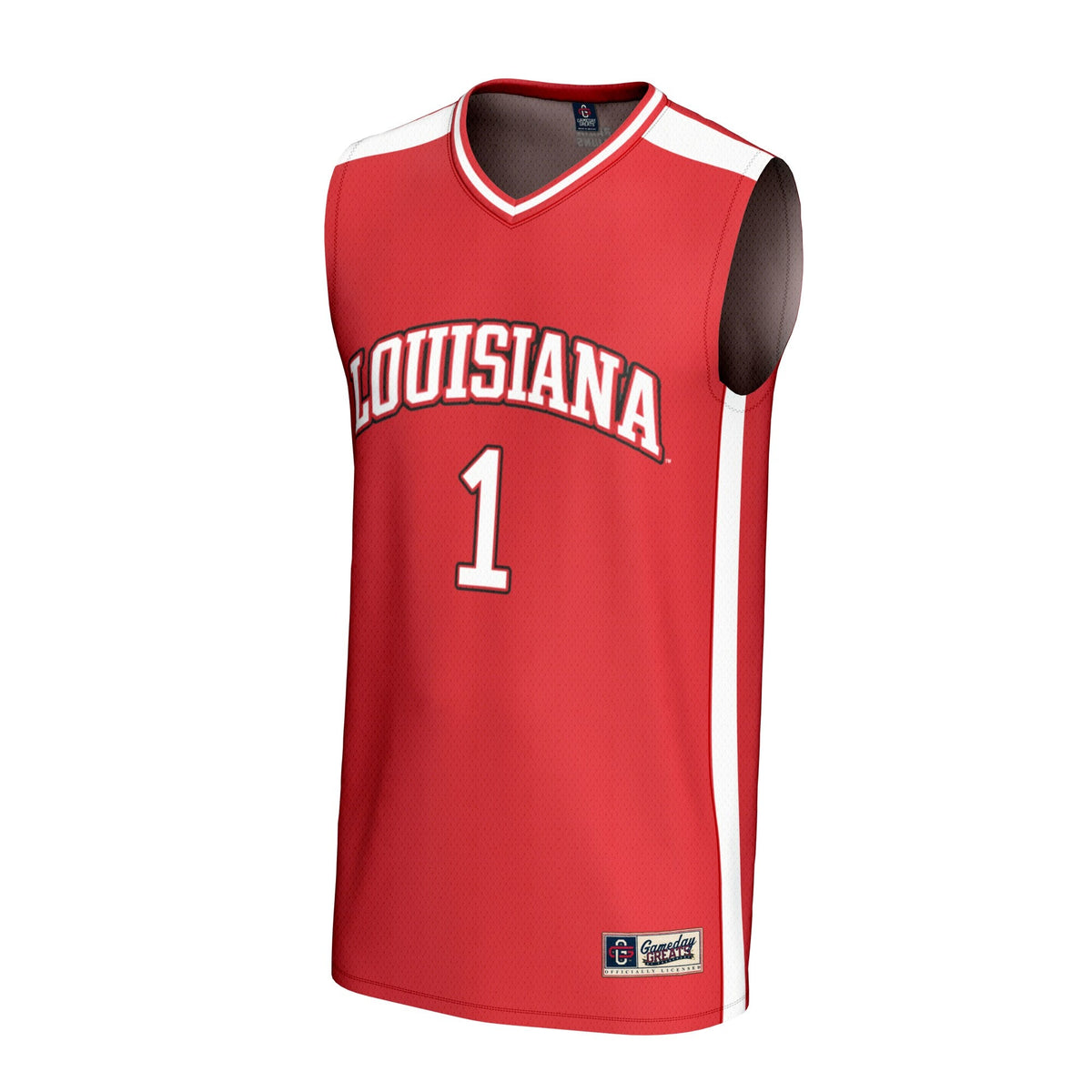 #1 Louisiana Ragin' Cajuns Lightweight Collegiate Basketball Fashion Jersey - Cardinal product image 3, provided for visual