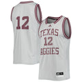 #12 Texas A&M Aggies Reverse Retro Jersey - Gray product image 1, provided for visual reference and product detail review