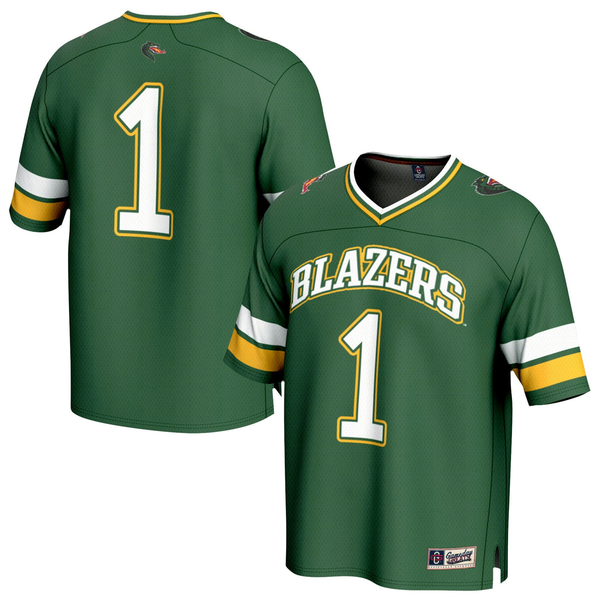 #1 UAB Blazers Lightweight Football Fashion Jersey - Green product image 1, provided for visual reference and product detail