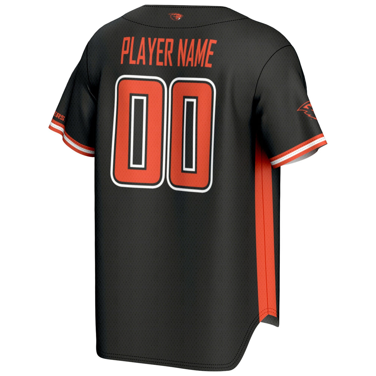 Oregon State Beavers NIL Pick-A-Player Lightweight Baseball Jersey - Black product image 4, provided for visual reference