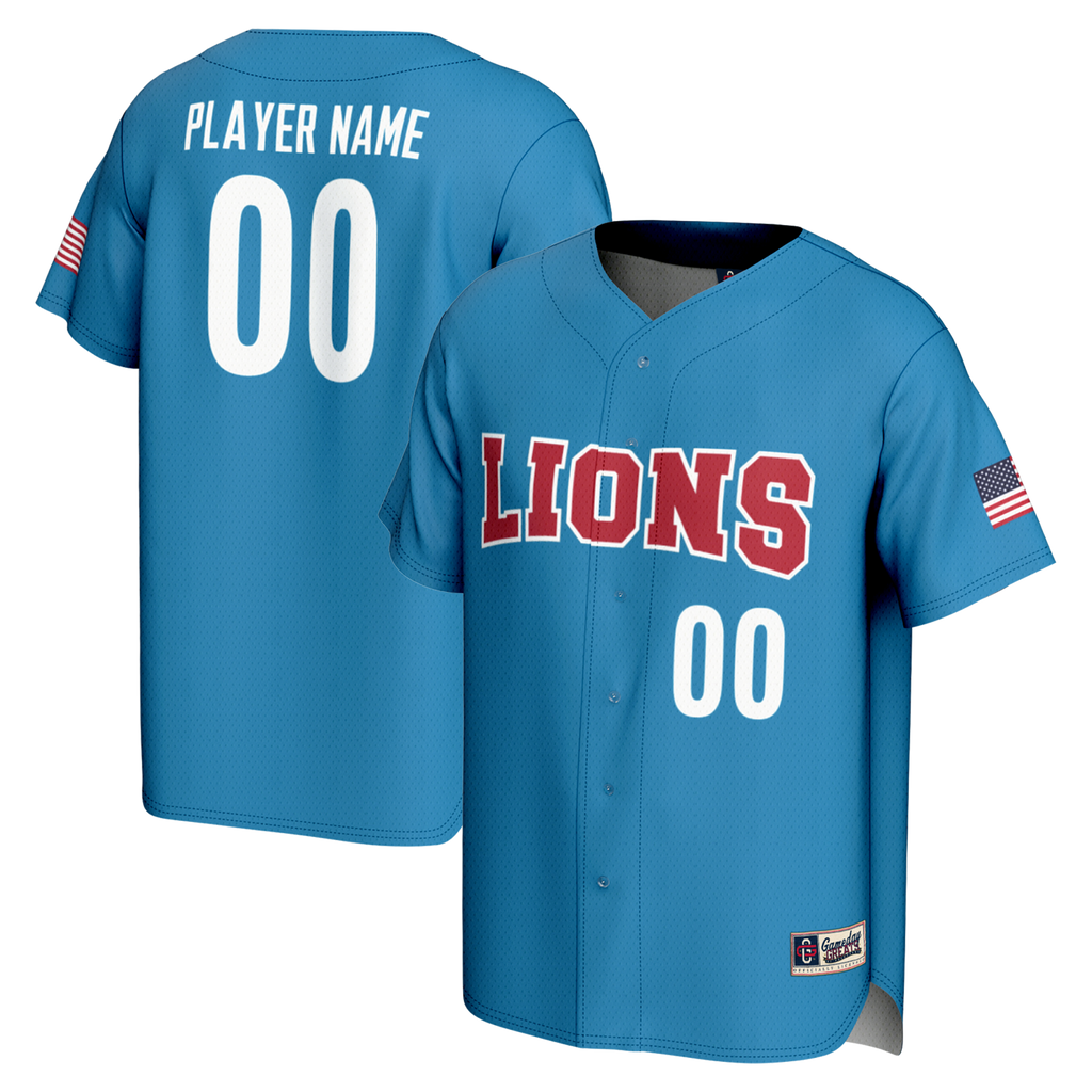 Loyola Marymount Lions NIL Pick-A-Player Lightweight Baseball Jersey - Blue product image 1, provided for visual reference