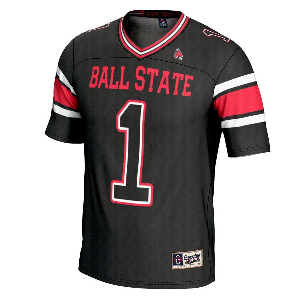 #1 Ball State Cardinals Football Jersey - Black product image 3, provided for visual reference and product detail review