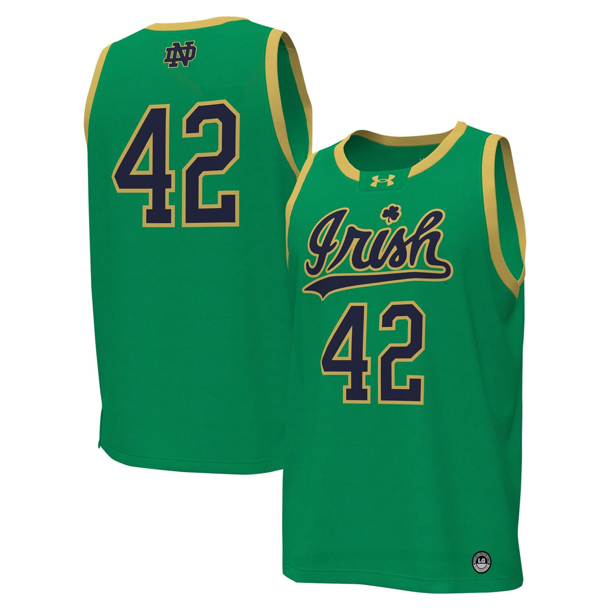 # Notre Dame Fighting Irish Replica Basketball Jersey - Kelly Green product image 1, provided for visual reference and