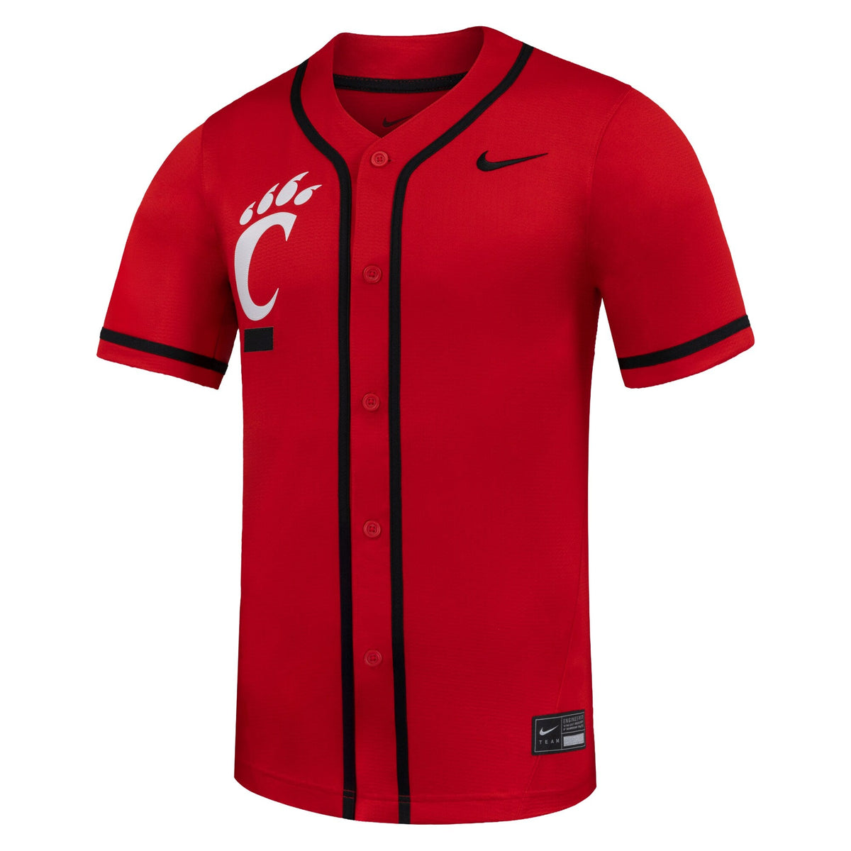 Red Cincinnati Bearcats Replica Baseball Jersey product image 3, provided for visual reference and product detail review