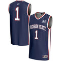 #1 Jackson State Tigers Lightweight Basketball Jersey - Navy product image 1, provided for visual reference and product