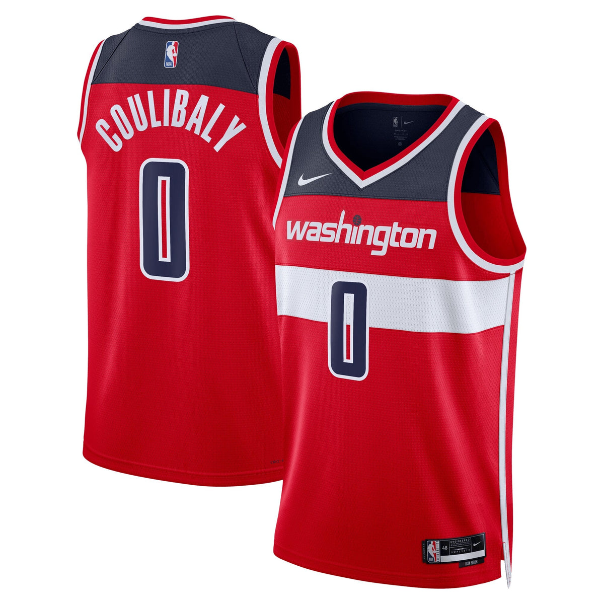 Washington Wizards Icon Edition Swingman Jersey - Red - Bilal Coulibaly product image 2, provided for visual reference and
