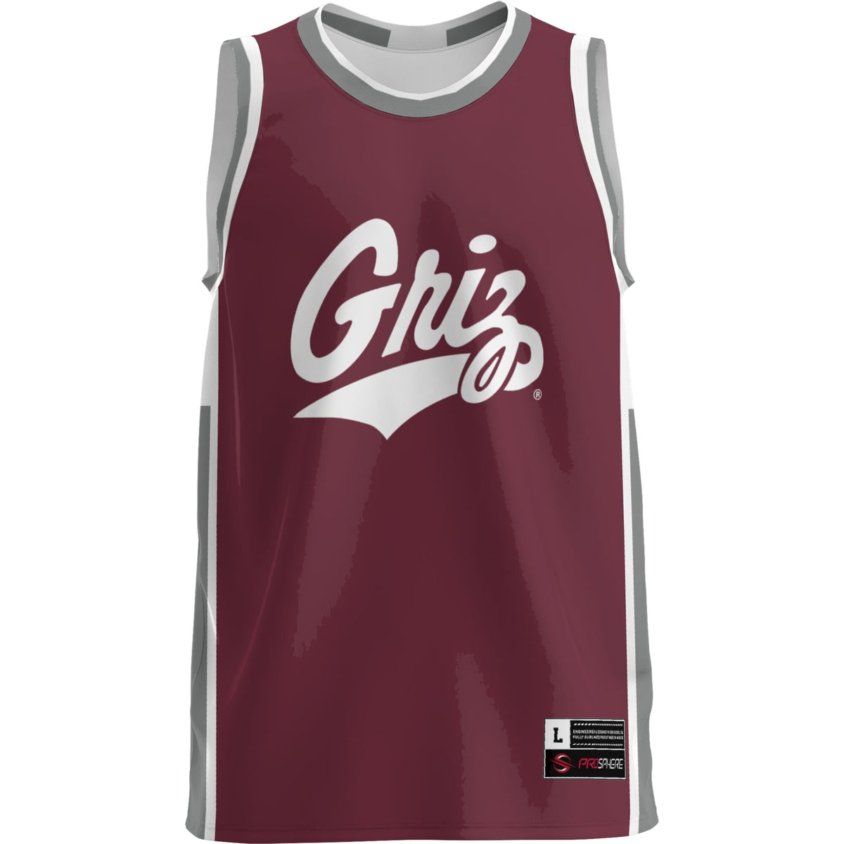 Montana Grizzlies Lightweight Basketball Jersey - Maroon product image 3, provided for visual reference and product detail
