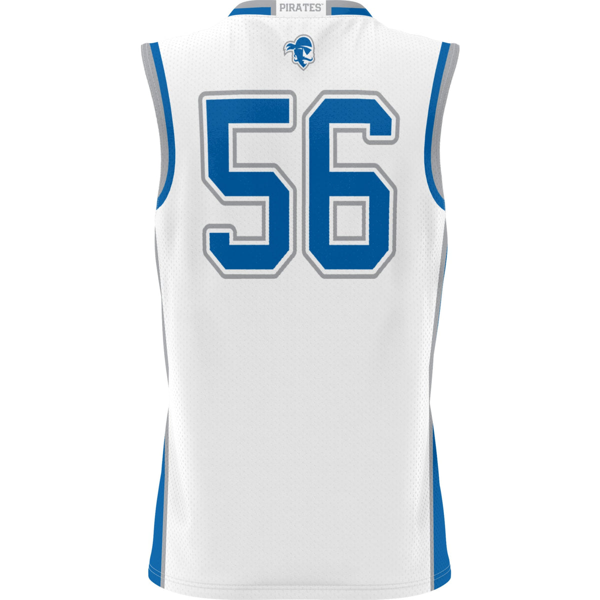 #56 Seton Hall Pirates Lightweight Basketball Jersey - White product image 4, provided for visual reference and product