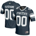 Utah State Aggies NIL Pick-A-Player Football Jersey - Navy product image 1, provided for visual reference and product detail