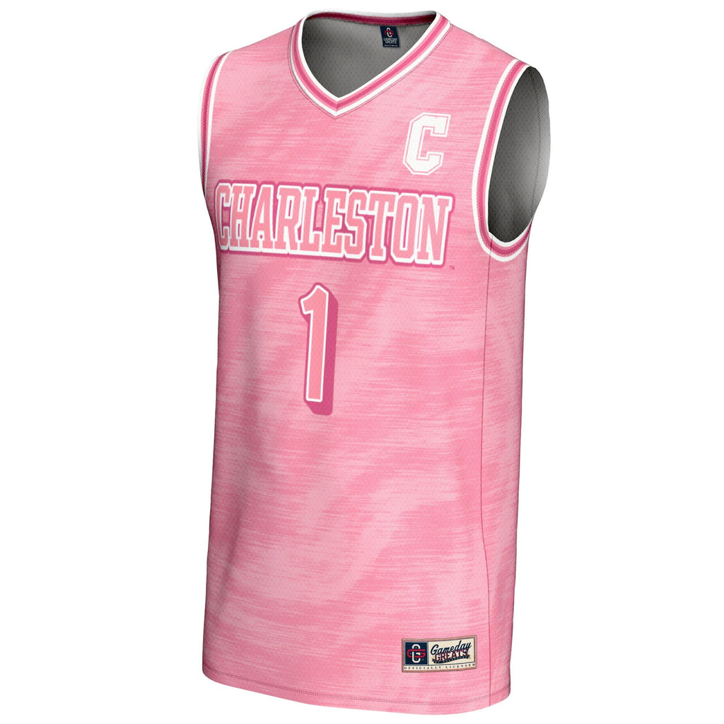 #1 Charleston Cougars Lightweight Basketball Fashion Jersey - Pink product image 3, provided for visual reference and