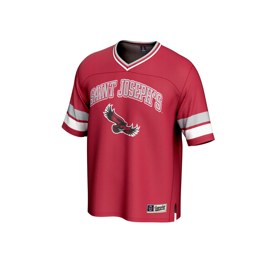 Saint Joseph's Hawks Spirit Football Jersey - Crimson product image 3, provided for visual reference and product detail