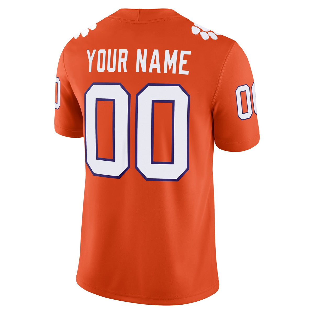 Clemson Tigers Custom Football Game Jersey - Orange product image 4, provided for visual reference and product detail review