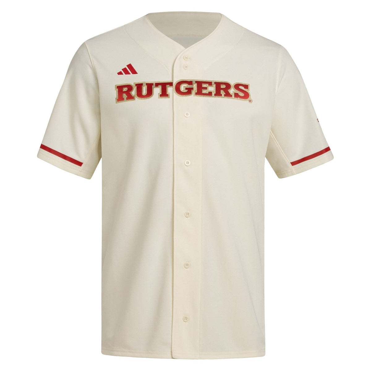 Rutgers Scarlet Knights Replica Baseball Jersey - Cream product image 3, provided for visual reference and product detail