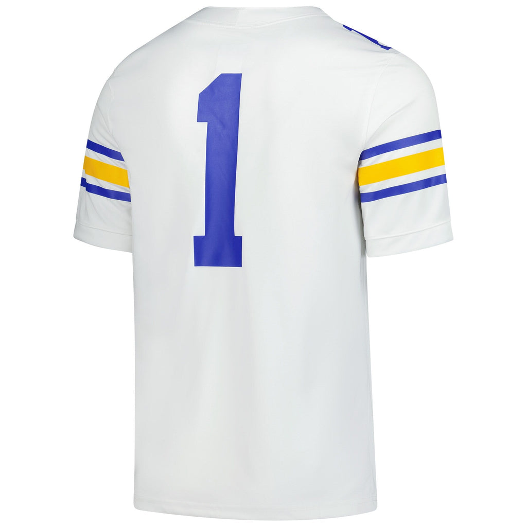 #1 White Cal Bears Alternate Game Football Jersey product image 4, provided for visual reference and product detail review