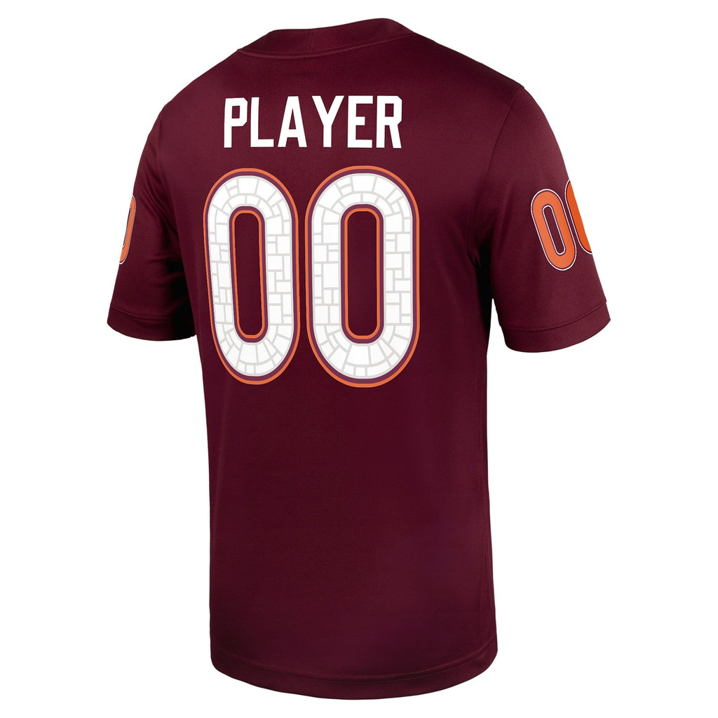 Virginia Tech Hokies NIL Pick-A-Player Football Game Jersey - Maroon product image 4, provided for visual reference and