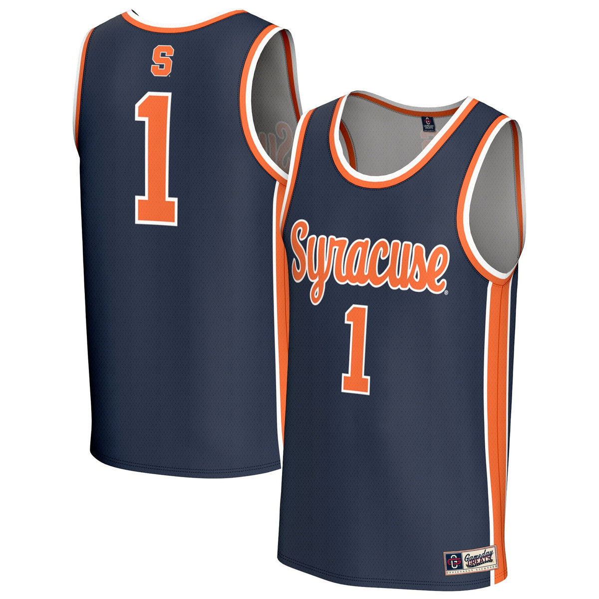 Syracuse Orange Lightweight Collegiate Basketball Fashion Jersey - Navy product image 1, provided for visual reference and