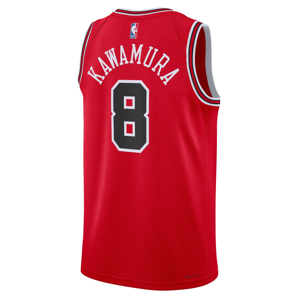 Chicago Bulls Icon Edition Swingman Jersey - Red - Yuki Kawamura product image 4, provided for visual reference and product