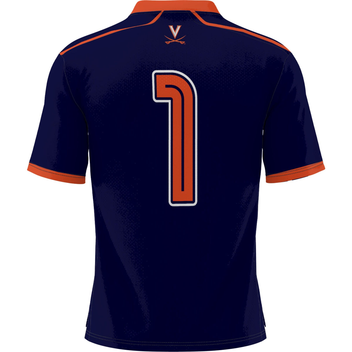 Virginia Cavaliers #1 Lightweight Lacrosse Jersey - Navy product image 4, provided for visual reference and product detail
