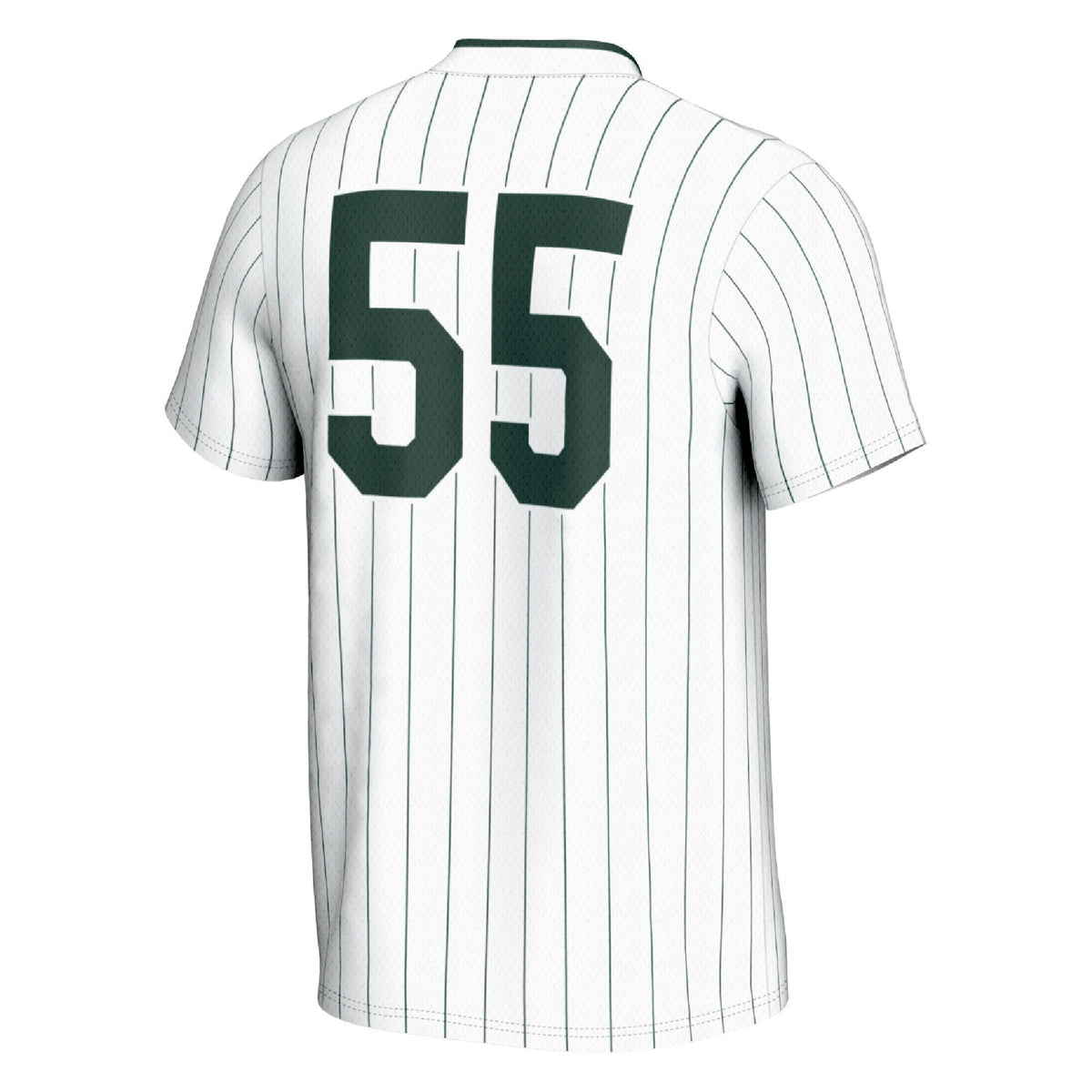 #1 Michigan State Spartans Lightweight Softball Fashion Jersey - White product image 4, provided for visual reference and