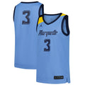 #3 Marquette Golden Eagles Replica Basketball Jersey - Blue product image 1, provided for visual reference and product